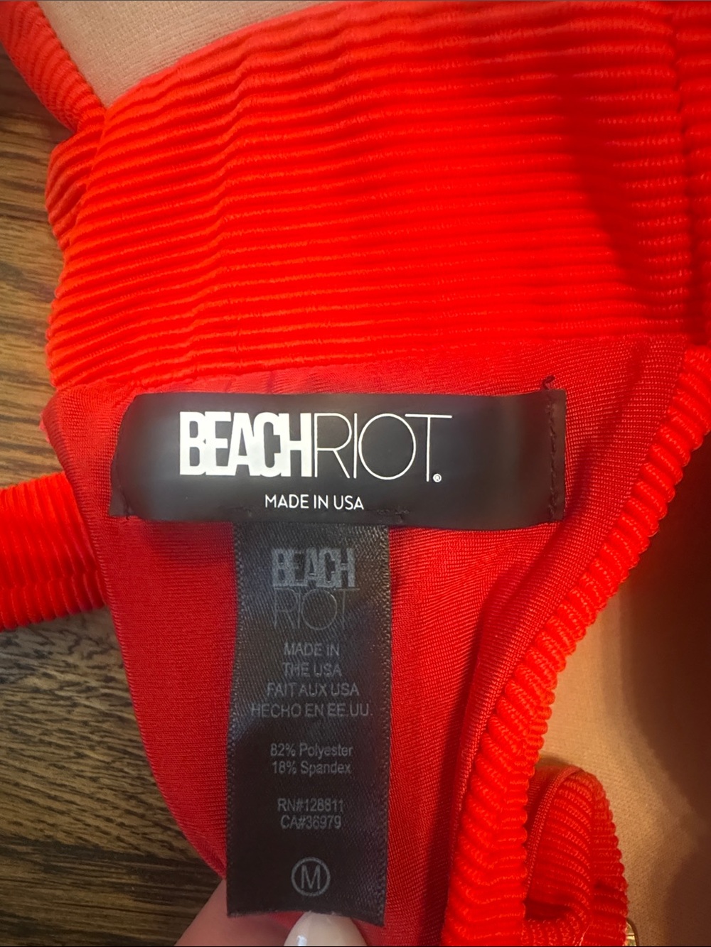 Beach Riot Sophia Ribbed Red Bikini Top - Picture 8 of 8